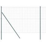 vidaXL Îngrădire cu stâlpi Verde 1.5 x 10 m Oțel