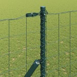 vidaXL Gard Euro cu 7 stâlpi 1.6x10 m Oțel galvanizat Verde