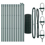 vidaXL Gard cu Stâlp Verde 0,4 x 25 m Oțel și PVC