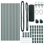 vidaXL Gard cu Stâlp Verde 0,6 x 25 m Oțel și PVC