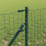 vidaXL Gard cu Stâlp Verde 0,4 x 25 m Oțel și PVC