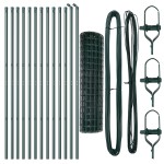 vidaXL Gard cu Stâlp Verde 1,2 x 25 m Oțel și PVC