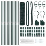 vidaXL Gard cu Stâlp Verde 1,2 x 25 m Oțel și PVC