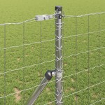 vidaXL Îngrădire cu stâlpi Argintiu 1 x 10 m Oțel