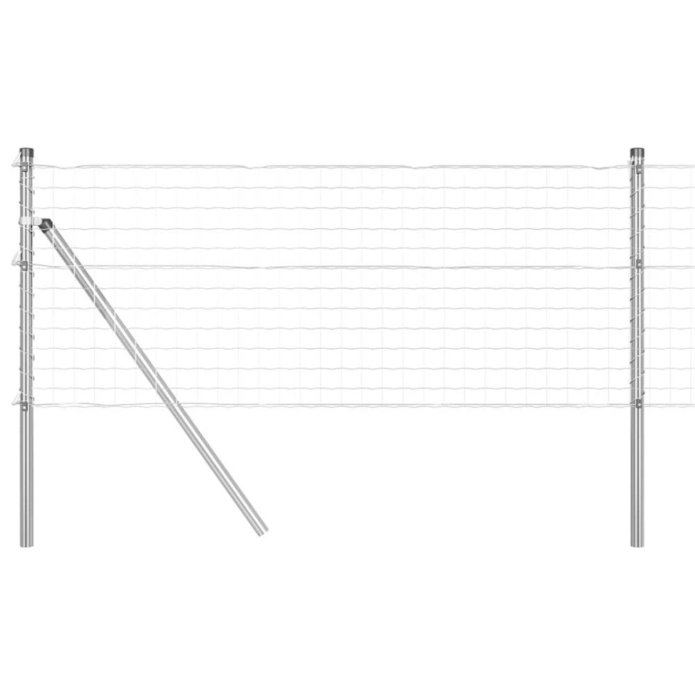 vidaXL Gard cu stâlpi Gri 0.4 x 25 m