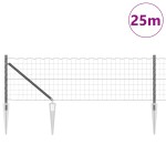 vidaXL Îngrădire cu stâlpi Gri 0.8 x 25 m Oțel vidaXL Îngrădire cu stâlpi Gri 0.8 x 25 m Oțel