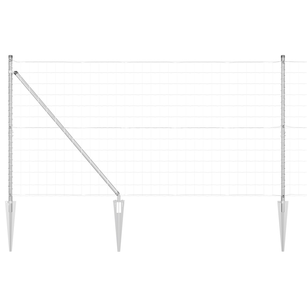 vidaXL Îngrădire cu stâlpi Argintiu 1.2 x 10 m Oțel