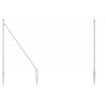 vidaXL Îngrădire cu stâlpi Argintiu 1.5 x 10 m Oțel