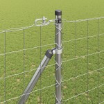 vidaXL Îngrădire cu stâlpi Argintiu 1.5 x 10 m Oțel
