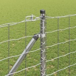vidaXL Îngrădire cu stâlpi Argintiu 1.2 x 10 m Oțel