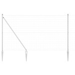 vidaXL Îngrădire cu stâlpi Argintiu 1.5 x 10 m Oțel