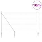 vidaXL Îngrădire cu stâlpi Argintiu 1.5 x 10 m Oțel