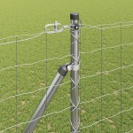 vidaXL Îngrădire cu stâlpi Argintiu 1.5 x 10 m Oțel