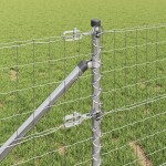 vidaXL Îngrădire cu stâlpi Argintiu 0.4 x 25 m Oțel