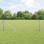 vidaXL Îngrădire cu stâlpi Argintiu 0.8 x 25 m Oțel vidaXL Îngrădire cu stâlpi Argintiu 0.8 x 25 m Oțel