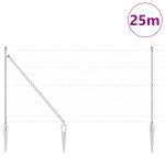 vidaXL Îngrădire cu stâlpi Argintiu 1 x 25 m Oțel vidaXL Îngrădire cu stâlpi Argintiu 1 x 25 m Oțel