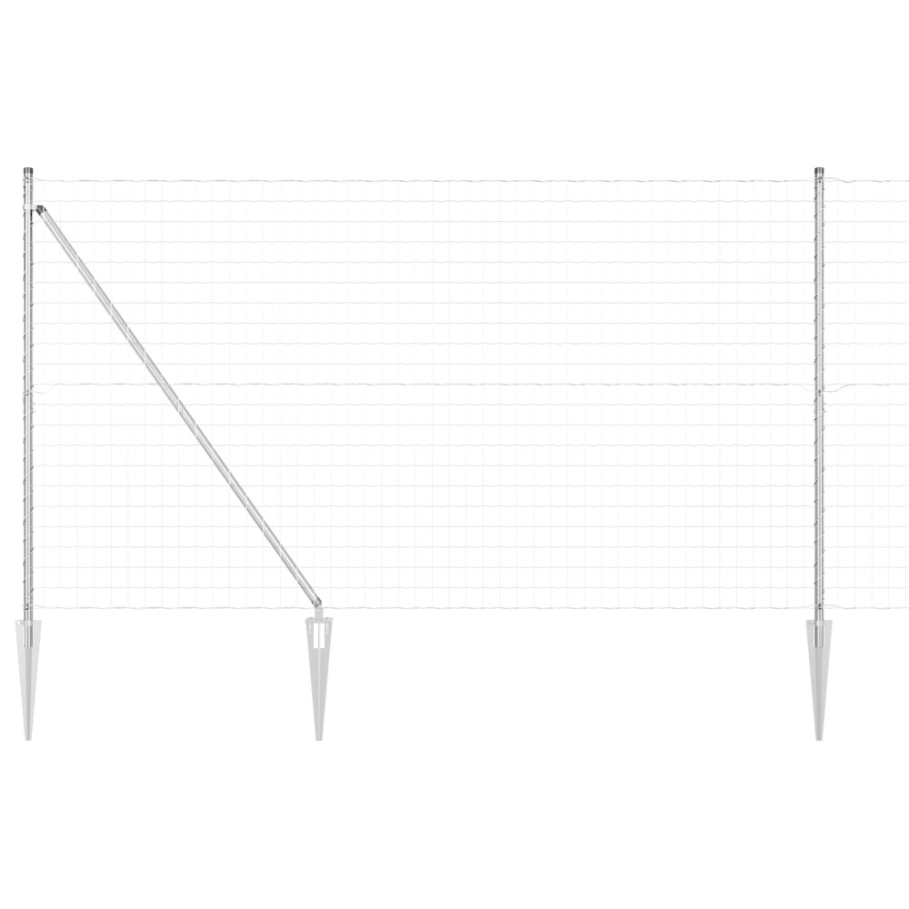 vidaXL Împrejmuire Euro cu 7 ștecheri 1.5x10 m din oțel galvanizat
