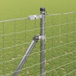 vidaXL Îngrădire cu stâlpi Argintiu 1.6 x 10 m Oțel