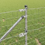 vidaXL Îngrădire cu stâlpi Argintiu 0.4 x 50 m Oțel