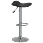 vidaXL Scaun de bar, negru, oțel cromat și piele ecologică vidaXL Scaun de bar, negru, oțel cromat și piele ecologică