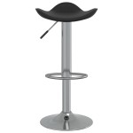 vidaXL Scaun de bar, negru, oțel cromat și piele ecologică vidaXL Scaun de bar, negru, oțel cromat și piele ecologică