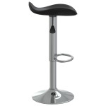 vidaXL Scaun de bar, negru, oțel cromat și piele ecologică vidaXL Scaun de bar, negru, oțel cromat și piele ecologică