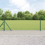 vidaXL Gard cu Stâlp Verde 0,6 x 10 m Oțel și PVC