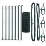 vidaXL Gard cu Stâlp Verde 0,6 x 10 m Oțel și PVC