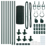 vidaXL Gard cu Stâlp Verde 0,6 x 10 m Oțel și PVC