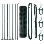 vidaXL Îngrădire cu stâlpi Verde 1 x 10 m Oțel