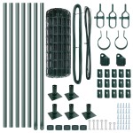 vidaXL Gard cu Stâlp Verde 0,6 x 10 m Oțel și PVC