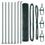 vidaXL Gard Euro cu 7 stâlpi flanșați 1.6x10 m din oțel galvanizat vidaXL Gard Euro cu 7 stâlpi flanșați 1.6x10 m din oțel galvanizat