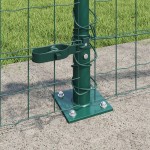 vidaXL Îngrădire cu stâlpi Verde 0.6 x 10 m Oțel