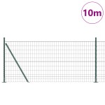 vidaXL Îngrădire cu stâlpi Verde 1 x 10 m Oțel vidaXL Îngrădire cu stâlpi Verde 1 x 10 m Oțel