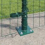 vidaXL Gard Euro cu 7 Stâlpi Flanșați 1.6x10 m Oțel Galvanizat vidaXL Gard Euro cu 7 Stâlpi Flanșați 1.6x10 m Oțel Galvanizat