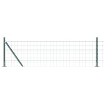 vidaXL Gard Euro cu 7 Posturi Flansate 0.6x10 m din Oțel Galvanizat