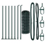 vidaXL Gard Euro cu 7 Posturi Flansate 0.6x10 m din Oțel Galvanizat