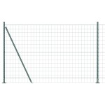 vidaXL Gard Euro cu 7 stâlpi flanșați 1.6x10 m Oțel galvanizat