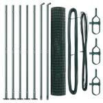 vidaXL Gard Euro cu 7 Stâlpi cu Flanșă 1.6x10 m din Oțel Galvanizat vidaXL Gard Euro cu 7 Stâlpi cu Flanșă 1.6x10 m din Oțel Galvanizat