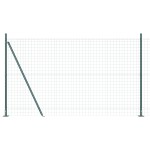 vidaXL Gard cu Stâlp Verde 1,2 x 25 m Oțel și PVC