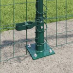 vidaXL Îngrădire cu stâlpi Verde 0.4 x 25 m Oțel