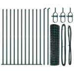 vidaXL Îngrădire cu stâlpi Verde 0.8 x 25 m Oțel vidaXL Îngrădire cu stâlpi Verde 0.8 x 25 m Oțel