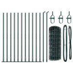 vidaXL Îngrădire cu stâlpi Verde 0.4 x 25 m Oțel