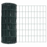 vidaXL Gard cu Stâlp Verde 0,6 x 25 m Oțel și PVC