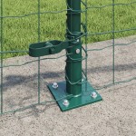 vidaXL Îngrădire cu stâlpi Verde 0.4 x 25 m Oțel