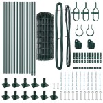 vidaXL Gard cu Stâlp Verde 0,6 x 25 m Oțel și PVC