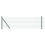 vidaXL Îngrădire cu stâlpi Verde 0.4 x 50 m Oțel