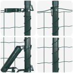 vidaXL Îngrădire cu stâlpi Verde 0.6 x 50 m Oțel vidaXL Îngrădire cu stâlpi Verde 0.6 x 50 m Oțel