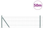 vidaXL Îngrădire cu stâlpi Verde 0.6 x 50 m Oțel vidaXL Îngrădire cu stâlpi Verde 0.6 x 50 m Oțel