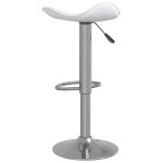 vidaXL Scaun de bar, 2 buc., alb, oțel cromat și piele ecologică vidaXL Scaun de bar, 2 buc., alb, oțel cromat și piele ecologică